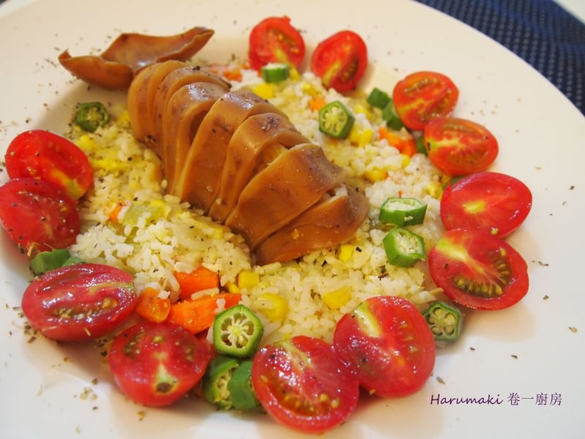 Squid Tube with X.O. Sauce and Fried Rice Recipe | Ingredients, Steps ...