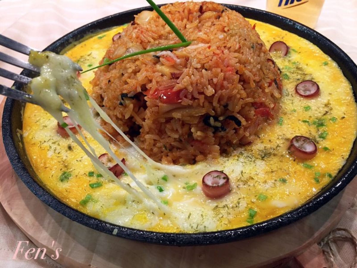 Octopus Kimchi Cheese Lava Egg Rice Recipe | Ingredients, Steps & Cook ...
