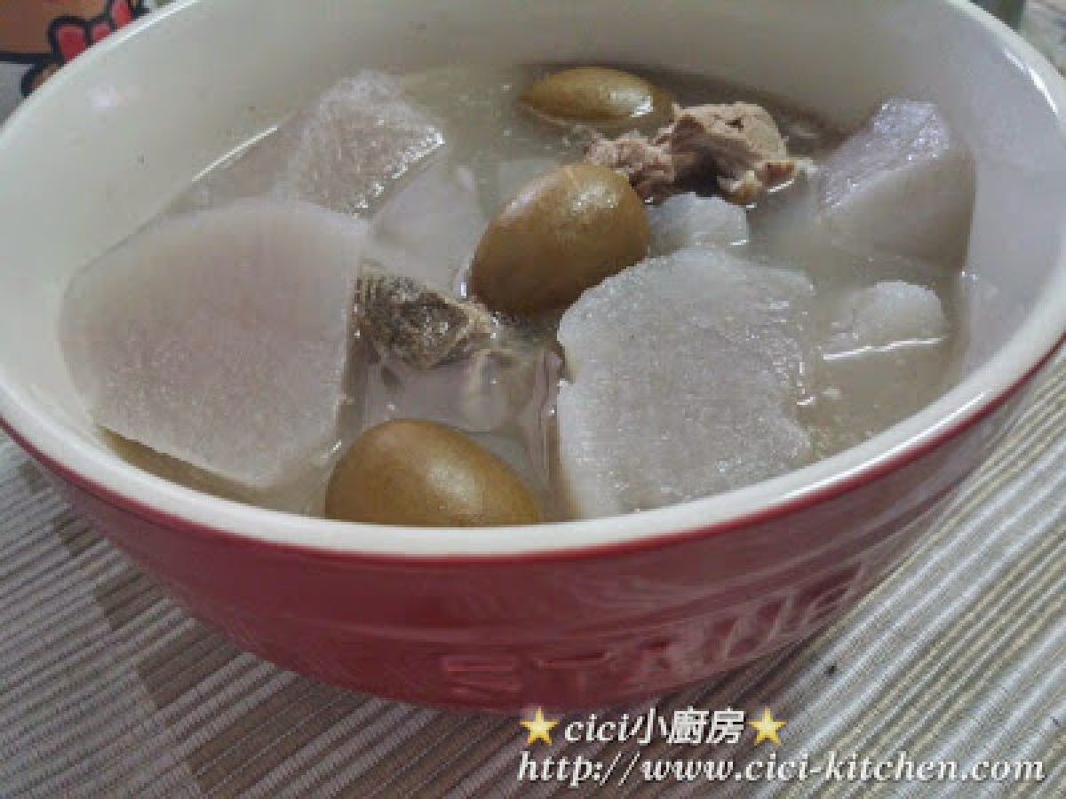 cici's Beautiful Soup: White Radish and Green Olive Pork Spine Soup ...