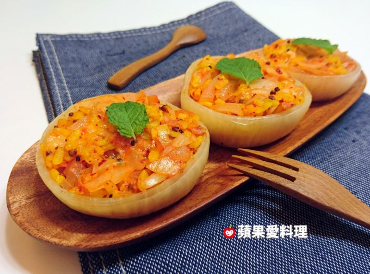 Kimchi Onion Ring Risotto (15 Minutes) Recipe | Ingredients, Steps ...