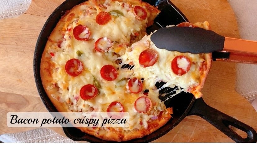 免烤培根土豆泥披薩 Crispy Potato Cheese pizza