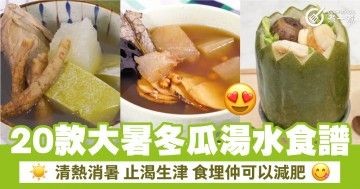 20款大暑冬瓜湯水食譜  清熱消暑 止渴生津 食埋仲可以減肥