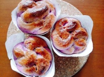 紫薯花花包