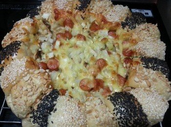 黑白芝麻花生Pizza