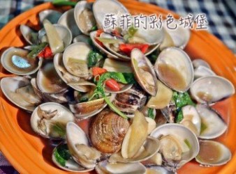 塔香蠔油炒蛤蜊