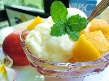 芒果冰淇淋(低脂免鮮奶油)~