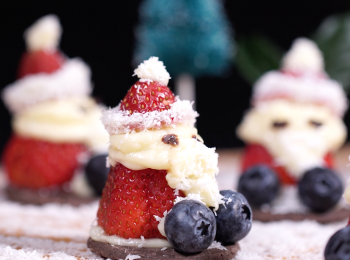 草莓朱古力聖誕老人造型甜品