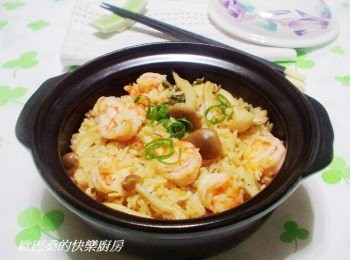 雙菇蝦仁炊飯