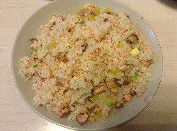 三文魚蟹子炒飯