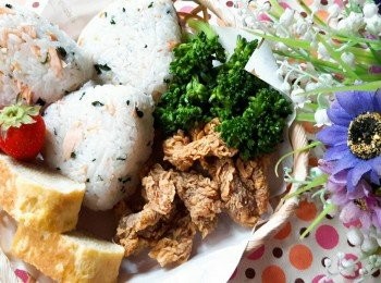 青菜鮭魚飯糰 ( Vegan Salmon Onigiri )