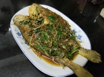 香蔥肉燥醬乾煎黃花魚