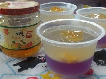 蝶豆花蜂蜜柚子茶果凍【高島柚子茶甜品食譜大招募】