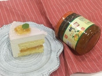 白桃柚子慕絲凍餅【高島柚子茶甜品食譜大招募】