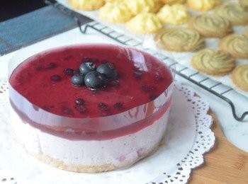 藍莓芝士凍餅　免焗生日蛋糕