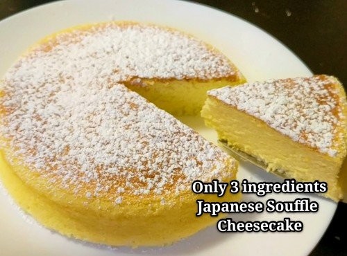 只需三種材料的日式舒芙蕾芝士蛋糕