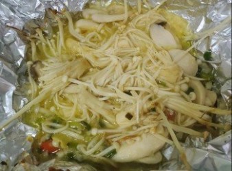 （氣炸鍋）蒜蓉雞髀菇金菇菜