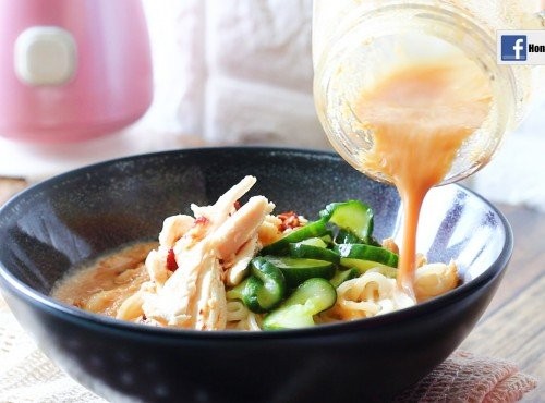 自製芝麻醬拌麵 (影片) Homemade sesame sauce with noodles