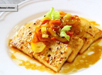 (影片) 蜜味蔬菜燒豆腐  tofu and vegetable with honey sauce