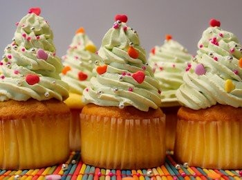 聖誕樹 cupcake｜抹茶奶油杯子蛋糕