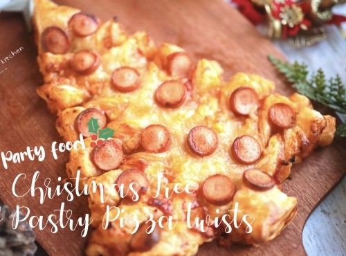 聖誕樹🎄扭扭批🍕聖誕派對食物 ｜Christmas tree pizza twists