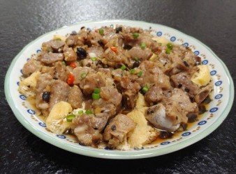 生、熟蒜豉汁蒸排骨豆卜底