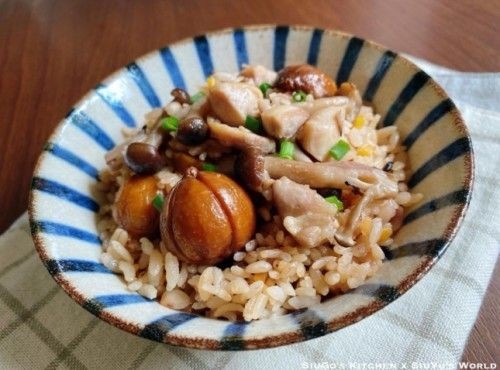 日式栗子雞肉炊飯(電飯煲食譜)
