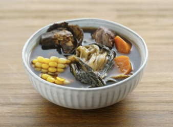 羅漢果菜乾粟米瘦肉湯Luohanfrui, Dried Chinese White Cabbage, Corn and Lean Soup