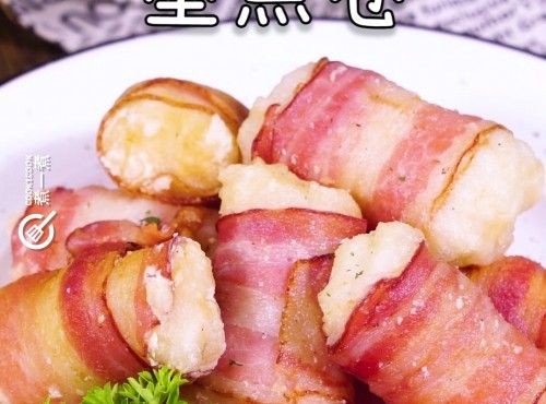 【芝心墨友】煙肉芝心墨魚卷 Bacon roll with cuttlefish and cheese filling
