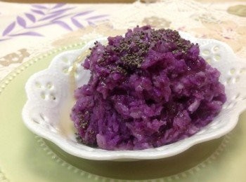 清蒸紫色山藥餅