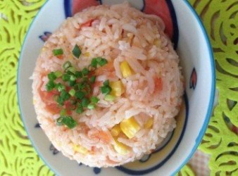 北海道蟹棒粟米整個蕃茄飯