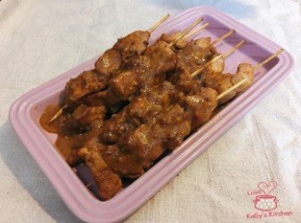[簡易小食] 沙嗲雞肉串