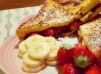 【 French toast with Nutella and strawberry banana 