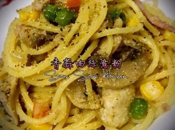 香蒜肉絲意粉