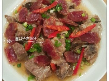 家常菜-蒜蓉臘腸蒸飛排