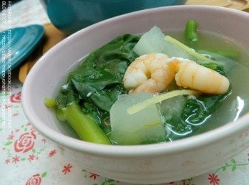 冬瓜鹹蛋潺菜湯