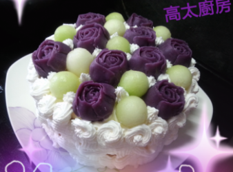 紫薯蜜瓜蛋糕