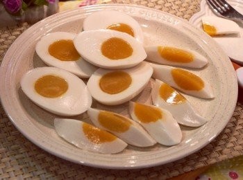 椰汁芒果蛋型布丁