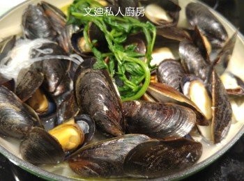 粉絲清酒煮青口