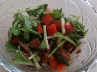 水菜火腿番茄沙拉