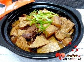 滷爌肉+油豆腐