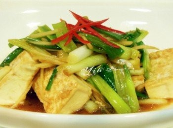 ♥憶柔蔬食♥蔥燒嗆豆腐