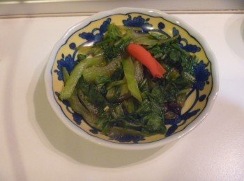 豆豉煮芥菜