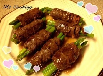 蘆荀牛肉卷