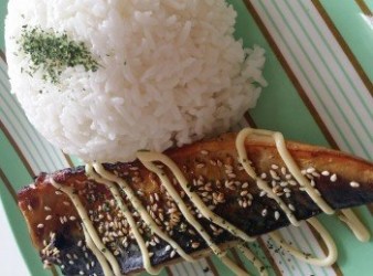 日式燒鯖魚配白飯