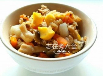 日式鮮鮮淮山栗子香菇肉碎飯