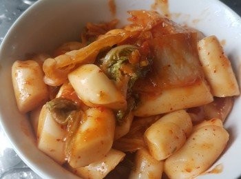 太愛吃炒年糕了，所以把份量加倍