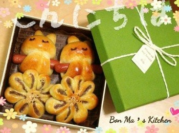 湯種兔子腸仔包及菊花紫薯包 #交功課