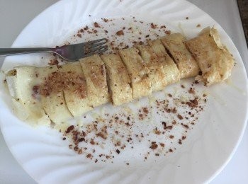 我做的餡是杏仁，也不錯！