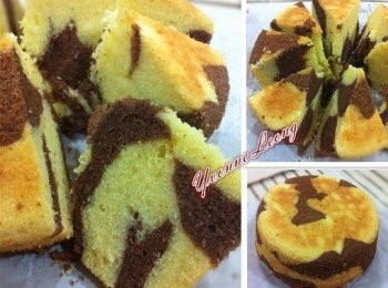 Ann，成功利用妳的食谱来烤，远远也闻到香喷喷拍的奶油味的，原本想模仿妳的斑马纹，谁知道烤出了一头【乳牛】，哈!!!!