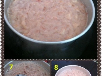 step2: 加入蝦米爆香，盛起一半在碗中待用。